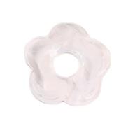 BELOWSYALER Dije floral de cinco pétalos huecos, joyería de un solo agujero, dijes de flores, colgantes de resina, accesorios duraderos, talla única, como se describe, como se describe
