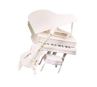 BELOWSYALER Dollhouses - Juego de sala de música en miniatura con taburete de piano para violonchelo de madera, accesorios para exhibición de escenas