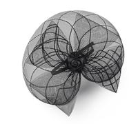 BELOWSYALER Elegante accesorio para el pelo de los años 20 con velo de red decorativo para banquetes de noche