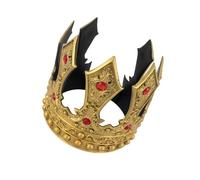 BELOWSYALER Elegante diadema vintage con coronas de rey para juegos de rol y escenario, ajustable, para Halloween, accesorio de disfraz