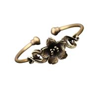 BELOWSYALER Elegante flor ajustable de latón en tono dorado para bodas, One Size, como se describe