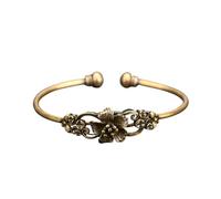 BELOWSYALER Elegante flor ajustable de latón en tono dorado para bodas, One Size, como se describe