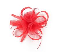 BELOWSYALER Elegante pinza de pelo de malla con plumas para bodas, fiestas, accesorio de novia vintage, varios colores a elegir