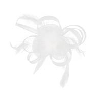 BELOWSYALER Elegante pinza de pelo de malla con plumas para bodas, fiestas, accesorio de novia vintage, varios colores a elegir