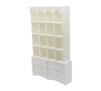 BELOWSYALER Estantería en miniatura para casas de muñecas de 1/12, accesorios para habitación de niños, muebles de juguete, accesorios de exhibición