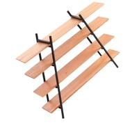 BELOWSYALER Estantería organizadora de madera de 4 niveles para casas de muñecas en miniatura a escala 1/12, para sala de estar