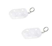 BELOWSYALER Estuche de tenis de mesa inastillable, transparente, rígido, con capacidad para 2 pelotas de 40 mm/50 mm, compacto, apto para viajes, con gancho seguro, accesorios de tenis de mesa con
