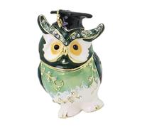 BELOWSYALER Estuche expositor de accesorios con forma de búho ornamentado adecuado para anillos, collares, caja de chucherías