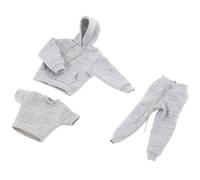 BELOWSYALER Figura de soldado a escala 1/12, juego de 3 piezas/conjunto de ropa con capucha y pantalones deportivos para modelo de figura de acción y exhibición de muñecas