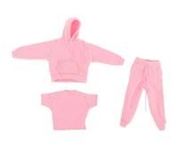 BELOWSYALER Figura de soldado a escala 1/12, juego de 3 piezas/conjunto de ropa con capucha y pantalones deportivos para modelo de figura de acción y exhibición de muñecas