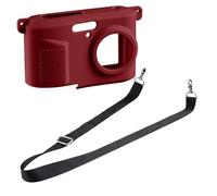 BELOWSYALER Funda de silicona personalizada para cámara PIXPRO FZ45 con correa para el hombro, carcasa antideslizante, fácil de limpiar, funda de silicona a prueba de polvo, Red, Mass Beauty