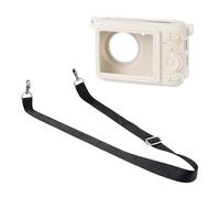 BELOWSYALER Funda de silicona personalizada para cámara PIXPRO FZ45 con correa para el hombro, carcasa antideslizante, fácil de limpiar, funda de silicona a prueba de polvo, beige, Mass Beauty