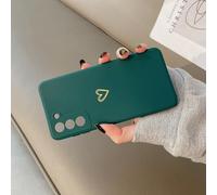 BELOWSYALER Funda ergonómica con diseño artístico de corazón para dispositivo de teléfono A16, perfil simple con sujeción y funda protectora para móvil