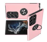 BELOWSYALER Funda protectora para teléfono móvil S24 con soporte giratorio de 360 grados, antihuellas dactilares