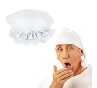 BELOWSYALER Gorras de encaje para mujer, perfectas para vestido de fiesta temática, accesorios de cosplay, sombrero blanco, tocado de enfermera, gorras suaves para recién nacidos