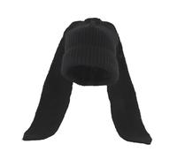 BELOWSYALER Gorro de Punto con Orejas de Conejo para Mujer,Gorro Tejido a Mano para Adolescentes y niñas,Gorro cálido de Invierno para Mujer,Gorro de Calavera,Encantador Tocado de Fiesta