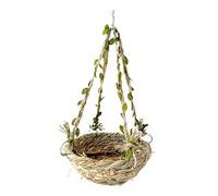 BELOWSYALER Handcrafts Hangings Grass Weaving Bird Nest Natural Styles Birds Bed Comfortable Living Room for Small Birds Canaries Loros Hangings Basket Rope for Small Loros
