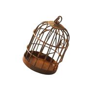 BELOWSYALER Jaula de pájaros realista en miniatura, decoración de escritorio, jaula de pájaros, juguete de cumpleaños, escritorio, alféizar de ventana, decoración de patio, suministros de tienda