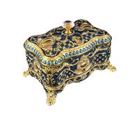 BELOWSYALER Joyero con temática de rosa, elegante organizador de collares, soporte vintage, adecuado para decoración del hogar y uso diario, elegante caja de almacenamiento