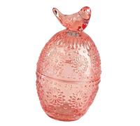 BELOWSYALER Joyero decorativo de cristal con pájaro para pulseras, cadenas, caja de almacenamiento de joyas de cristal