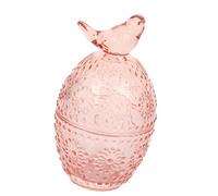 BELOWSYALER Joyero decorativo de cristal con pájaro para pulseras, cadenas, caja de almacenamiento de joyas de cristal