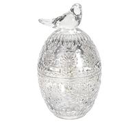 BELOWSYALER Joyero decorativo de cristal con pájaro para pulseras, cadenas, caja de almacenamiento de joyas de cristal