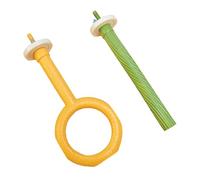 BELOWSYALER Juego de 2 loros para moler rascadores, perca, soporte para pájaros, jaula de juguete, soporte para palitos de juguete, suministros de perca