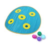 BELOWSYALER Juguete interactivo para gatos, pelota de juego de escondite, bajo ruido, bola de rodamiento rápido en tapete de juego, gatito aburrido interactivo para interiores