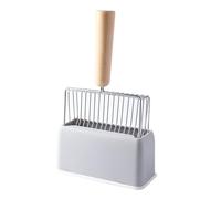 BELOWSYALER LitterScoop - Bandeja de arena para gatos, caja y soporte para gatitos, herramienta de limpieza con contenedor de residuos, kits de limpieza con soporte