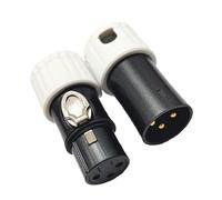 BELOWSYALER Micrófono de 3 pines macho hembra resistente a prueba de golpes, ligero, portátil para accesorios de sonido en vivo