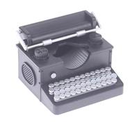 BELOWSYALER Modelo de máquina de escribir en miniatura vintage, adorno de escritorio coleccionable para casas de muñecas, construcción y exhibición