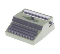 BELOWSYALER Modelo de máquina de escribir en miniatura vintage, adorno de escritorio coleccionable para casas de muñecas, construcción y exhibición