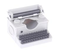 BELOWSYALER Modelo de máquina de escribir en miniatura vintage, adorno de escritorio coleccionable para casas de muñecas, construcción y exhibición