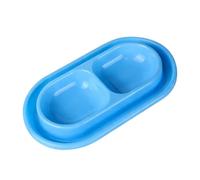 BELOWSYALER Moderno plato doble para alimentos y agua, alimentación simultánea, apto para callejeros, hormigas, protección de gatos, cuenco de comida