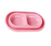 BELOWSYALER Moderno plato doble para alimentos y agua, alimentación simultánea, apto para callejeros, hormigas, protección de gatos, cuenco de comida