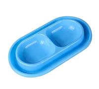 BELOWSYALER Moderno plato doble para alimentos y agua, alimentación simultánea, apto para callejeros, hormigas, protección de gatos, cuenco de comida