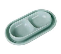 BELOWSYALER Moderno plato doble para alimentos y agua, alimentación simultánea, apto para callejeros, hormigas, protección de gatos, cuenco de comida