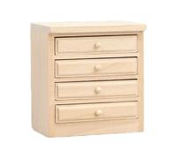 BELOWSYALER Mueble de cocina de casas de muñecas de 1/12 con puerta/cajón que se puede abrir, muebles en miniatura de madera sin terminar para una disipación realista de escenas