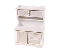 BELOWSYALER Muebles antiguos aparador en miniatura de madera 1/12 para casas de muñecas, accesorios de decoración de paisaje, accesorios de exhibición de escenas