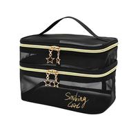 BELOWSYALER Organizador de Maquillaje,Organizador de Estuche de Maquillaje de Malla de Gran Capacidad,Bolsa de Almacenamiento práctica y Elegante para artículos de tocador de Mujer