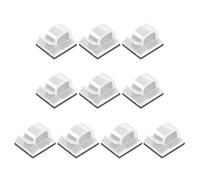 BELOWSYALER Paquete de 10 clips de cable con fuerte autoadhesivo para gestión de cables, clips de gestión de cables