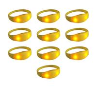 BELOWSYALER Paquete de 10 pulseras brillantes activadas por voz, pulseras de silicona coloridas, accesorio para pulseras brillantes para niños