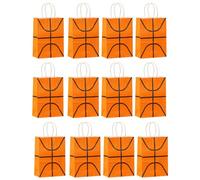 BELOWSYALER Paquete de 12 bolsas de papel de fútbol para fiestas de fútbol, bolsas de fútbol para niños, cumpleaños y reuniones deportivas, bolsas de regalo