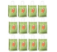 BELOWSYALER Paquete de 12 bolsas de papel de fútbol para fiestas de fútbol, bolsas de fútbol para niños, cumpleaños y reuniones deportivas, bolsas de regalo