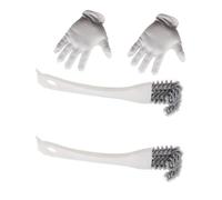 BELOWSYALER Paquete de 2 cepillos de limpieza eficientes para jaula de pájaros con gancho para colgar para loros, perchas, caja de nido y malla de alambre, herramienta de perchas para pájaros