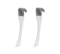 BELOWSYALER Paquete de 2 cepillos de limpieza eficientes para jaula de pájaros con gancho para colgar para loros, perchas, caja de nido y malla de alambre, herramienta de perchas para pájaros