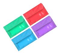 BELOWSYALER Paquete de 4 bolsas magnéticas flexibles, tela Oxford, resistente al agua, vistas de colores para escuela, coche, viajes, funda de teléfono