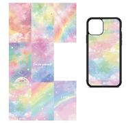 BELOWSYALER Paquete de 8 pegatinas de PVC para teléfono, patrones personalizables para personalización y resistencia a los arañazos, adhesivo de PVC