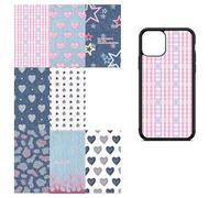 BELOWSYALER Paquete de 8 pegatinas de PVC para teléfono, patrones personalizables para personalización y resistencia a los arañazos, adhesivo de PVC