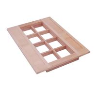 BELOWSYALER Persianas de madera en miniatura para casas de muñecas, accesorios de exhibición de escenas, escala 1/12, modelo de manualidades, decoración del hogar